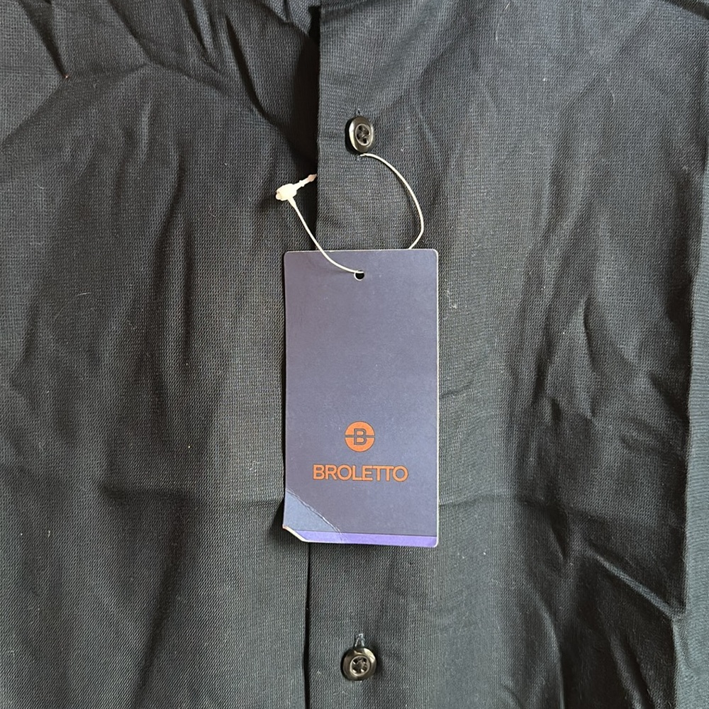 Men's Dark Blue Dress Shirt - Picture 3 of 5